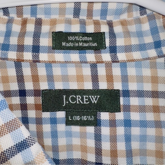 Men's J. Crew Multicolor Plaid Long Sleeve Cotton Button Up Shirt size large - Picture 3 of 6